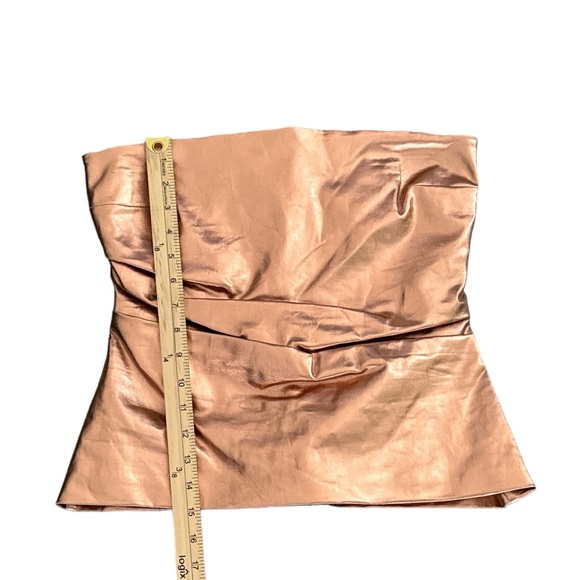 Zara Rose Gold Metalic Tube Top - Picture 6 of 10